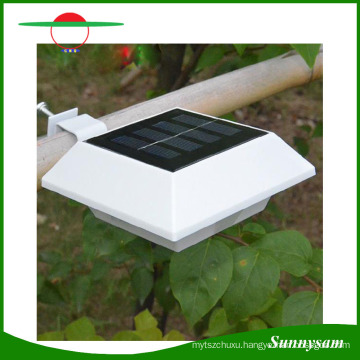 Solar Power 4 LED Outdoor Lighting Products Garden Yard Gutter Fence Wall Mounted Lamp Path Light